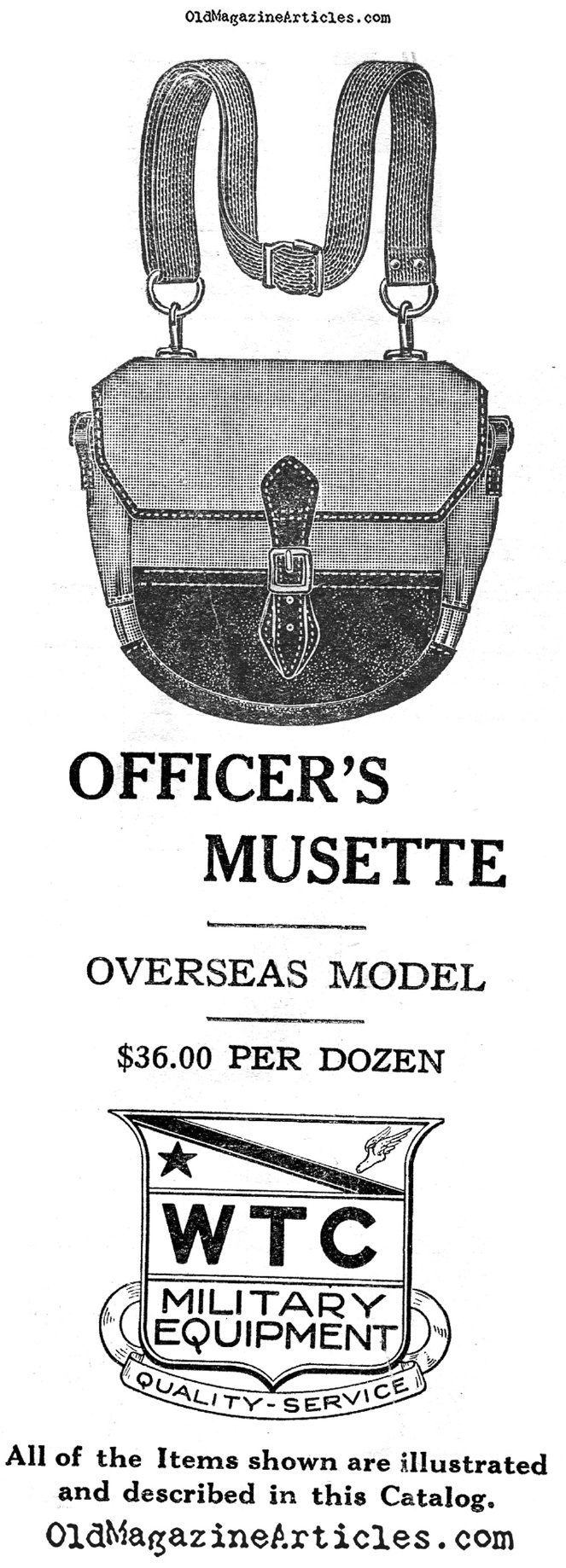 American Officer's Musette Bag (Advertisement, 1917)